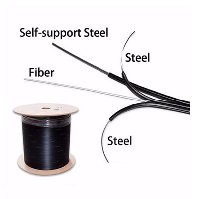LSZH Jacket 2km/Drum FTTH Fiber Optic Drop Cable Black White Colour