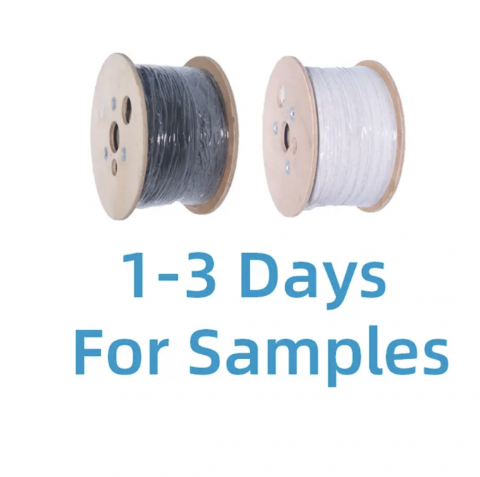 Sợi thép màu đen / trắng hoặc sợi quang FRP DROP CABLE FTTH Flat GJXH INDOOR LEATHER CABLE 2