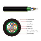 12 24 36 48 72 96 144 Core Aerial Outdoor Overhead Single Mode G652D Armored Fiber Optic Cable GYTS