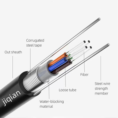 Phẩm chất  Outdoor Aerial GYXTW Fiber Optic Cable Factory Direct 2 to 24 Core G652D Steel Armored nhà máy