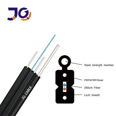 Phẩm chất  GJYXFCH Steel Wire Outdoor FTTH Drop Cable 1 2 4 Core G657A Fiber Flexible LSZH Flame-Retardant Easy-Install nhà máy