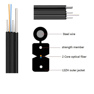 Outdoor 1000m/Roll FTTH Fiber Optic Drop Cable G652B