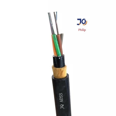 Không có áo khoác kim loại đơn / đôi Cáp quang ADSS nhiều lõi với sợi Aramid