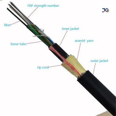 Sợi Aramid Không kim loại Chế độ đơn G652D Cáp quang ADSS