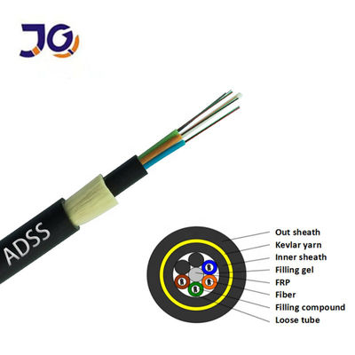 ADSS 12 24 48 Lõi dài 100m 200m Cáp quang ngoài trời sợi Armid