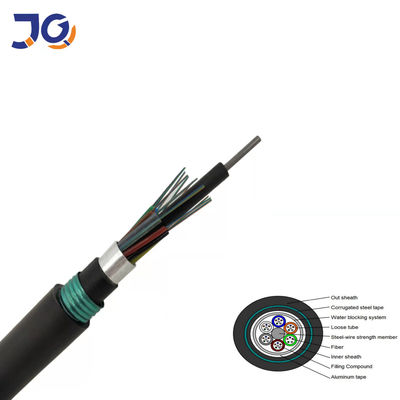 Áo khoác đôi chôn trực tiếp dưới lòng đất bọc thép GYTA53 4 8 12 24 48 96 Cáp quang 144 lõi