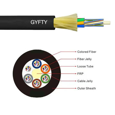 Cáp quang luồn cống chống chuột sợi thủy tinh phi kim loại GYFTY 48 96 Core