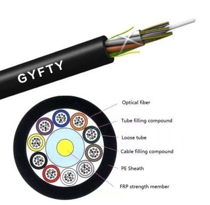 Mạng không khí hoặc ống dẫn ngoài trời IP68 GYFTY Lượng lớn lõi 8mm 9mm 11mm 14mm 16mm PE Jacket Cáp quang sợi