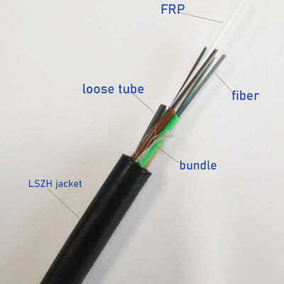 GYFTZY Không kim loại không bọc thép G652D chống cháy LSZH Jacketed 4 Core Single Mode Fiber Optic Cable