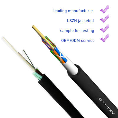 GYFTZY Không kim loại không bọc thép G652D chống cháy LSZH Jacketed 4 Core Single Mode Fiber Optic Cable