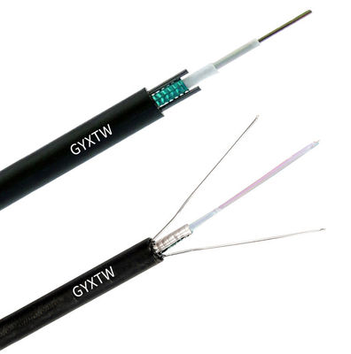 GYXTW Cáp sợi quang với PSP băng thép giáp dây thép song song kép và ống lỏng chứa gel cho truyền thông ngoài trời