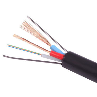OEM Composite Fiber Cable Customized Outdoor Optical Fiber + Power cable 4 8 12 24 Core Hybrid Power Fiber Optical Cable