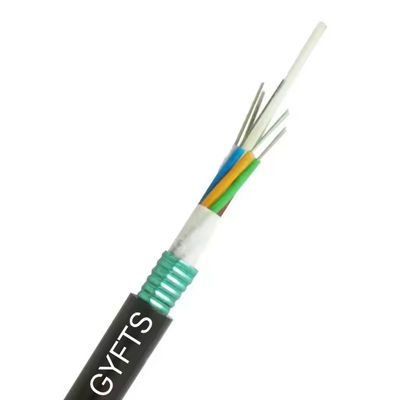 GYFTS ngoài trời bị mắc kẹt một chế độ FRP Sức mạnh thành viên thép băng bọc thép Cáp quang sợi
