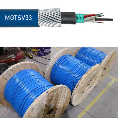 Nhà máy LSZH MGTSV33 Sắt thép Bọc thép khai thác mỏ Cáp quang sợi chống cháy G652D Cáp quang xanh cho mỏ