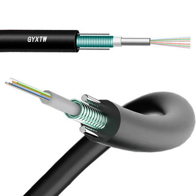 Outdoor Duct Aerial single mode G652D Cáp quang sợi GYXTW Bọc thép 2 4 6 8 12 24 cáp quang sợi lõi