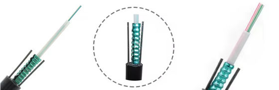 Tùy chỉnh GYXTW bọc thép 2 4 6 8 12 24 lõi một chế độ cáp quang sợi 6mm 7mm 8mm với sứ giả