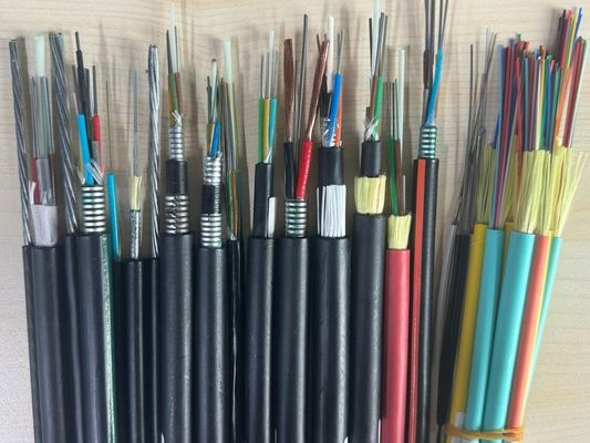 12 lõi GYXTW ngoài trời SM cáp quang sợi unitube bọc thép băng 6mm 7mm 8mm cáp quang sợi