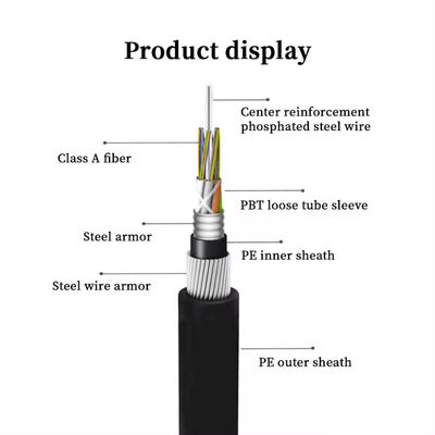 72 lõi GYTA33 trực tiếp chôn tàu ngầm cáp quang sợi chống gặm nhấm