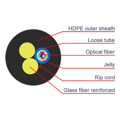 ASU Cáp quang sợi Asu Span 80m 100m 200m 4 6 8 lõi 12 Hilos Cáp sợi G652 Cáp
