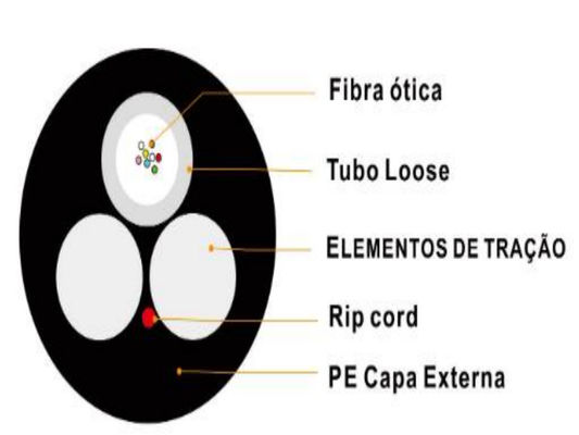 ASU Cáp quang sợi Asu Span 80m 100m 200m 4 6 8 lõi 12 Hilos Cáp sợi G652 Cáp