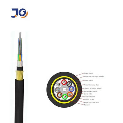Tất cả điện đệm tự nâng cáp ADSS trên không 96 lõi G652d ngoài trời không bọc thép áo khoác đôi sợi quang