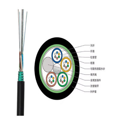 GYTA Cáp sợi quang bọc thép 2-144 Core Stranded Loose Tube Aerial Duct Outdoor Long Distance Telecom