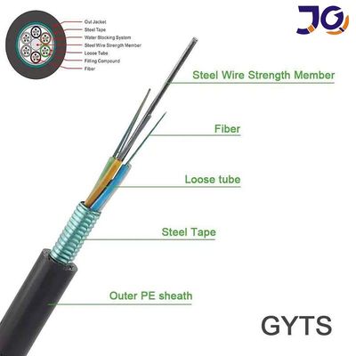 48 lõi GYTS G652D Cáp quang sợi bọc thép ngoài trời chế độ đơn