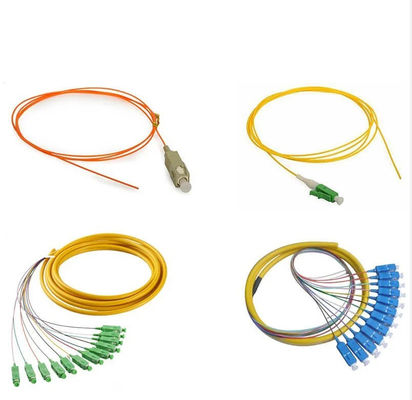 FTTH OEM 62 5 125um Fiber Optic Pigtail SC APC Connector cho mạng viễn thông