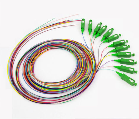 12 Core Pigtails SC/UPC SC/APC đơn chế độ 12 Color Fiber Optical Pigtail