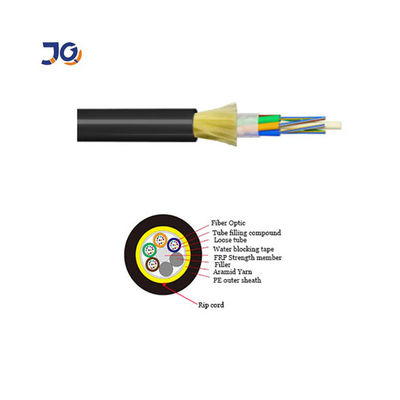 Nhà cung cấp cáp Trung Quốc ADSS Single Jacket 48 Core Single hoặc Multi Mode FRP 1.5mm 100m Span Length Fiber Optic Cable
