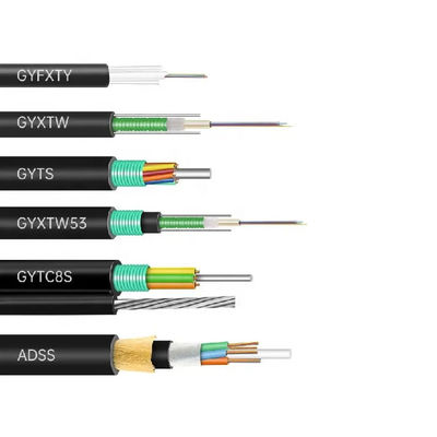 Nhà cung cấp cáp Trung Quốc ADSS Single Jacket 48 Core Single hoặc Multi Mode FRP 1.5mm 100m Span Length Fiber Optic Cable