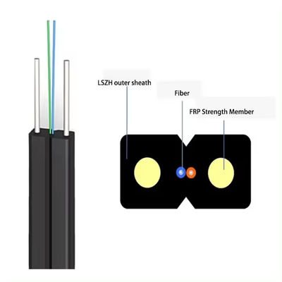 GJYXCH FTTH Drop Fiber Optic Cable 1 đến 4 Core G652D Single Mode Indoor LSZH Flat Cable Flexible Easy Installation