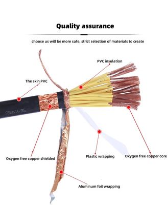 Cáp RVVP LSZH sợi quang lai ngoài trời với 2/3/4/5/6 lõi Cat6 FTP bọc xoắn ốc bằng đồng nguyên chất