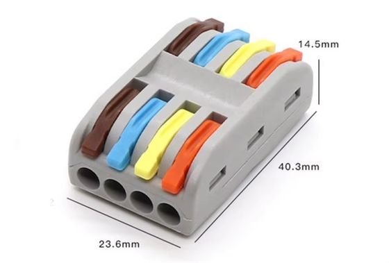 Đèn đèn LED dây kết nối nhanh 1-in-2-out Terminal Block 2-in-4-out Wire Splitter 3-in-6-out Terminal Box cho ngoài trời