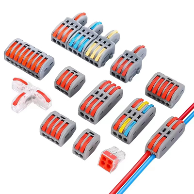 Đèn đèn LED dây kết nối nhanh 1-in-2-out Terminal Block 2-in-4-out Wire Splitter 3-in-6-out Terminal Box cho ngoài trời