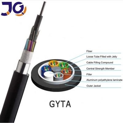 Outdoor GYTA Single Mode G652D Cáp quang sợi 12 24 lõi cho ống dẫn và lắp đặt trên không