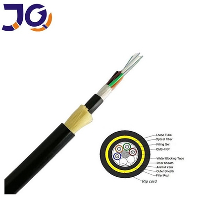 Tất cả các điện tử tự hỗ trợ ADSS Cáp quang sợi 48 96 lõi G652D ngoài trời không khí không bọc thép áo khoác đôi