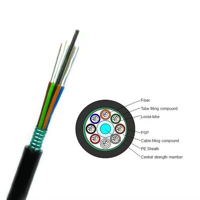 Cáp quang bọc thép GYTS 288 lõi đơn mode chôn trực tiếp ngoài trời cáp quang gia cố băng thép