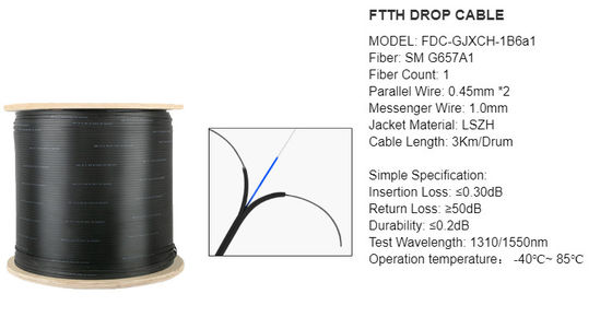Cáp thả quang 1 lõi GJYXCH-1B6 G657A2