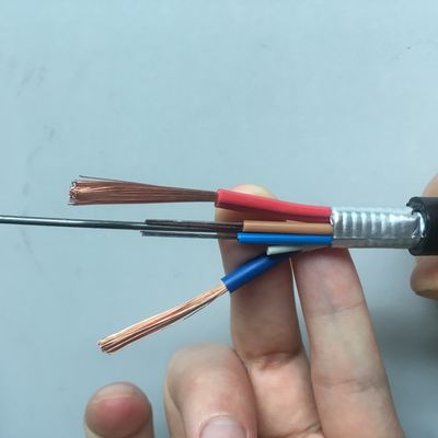 Cáp quang lai G652D 6 lõi với 2 dây nguồn đồng OPLC