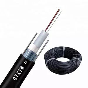 GYXTW Cáp quang trên không 24 lõi dây thép Messenger Cáp quang sợi HDPE