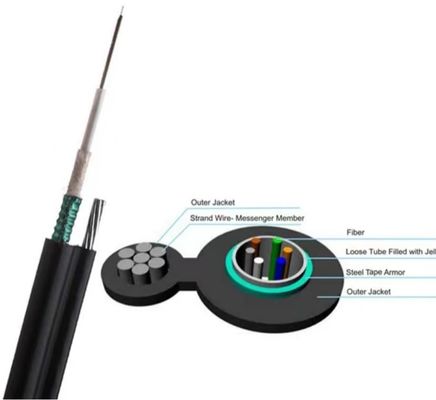 Áo khoác HDPE Cáp quang trên không 4 lõi Hình 8 GYXTC8S