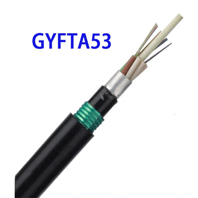 Mô hình đơn G652D 24 48 lõi quang trực tiếp chôn cất Cáp quang sợi GYTA53