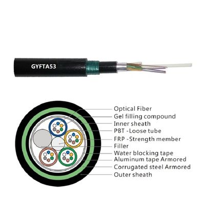Cáp vỏ bọc kép trực tiếp 96 lõi GYFTA53