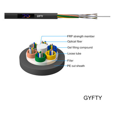GYFTY Non Metallic Strength Thành viên Cáp quang ngoài trời Không bọc thép