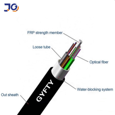 Cáp quang GYFTY ngoài trời 24 48 lõi với bộ phận cường độ FRP